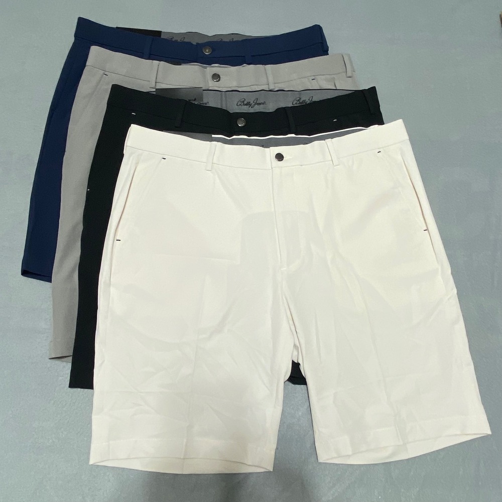 NWT lot of 4 Bobby Jones Mens Performance Golf Shorts 38 Navy Oatmeal Black Ash
